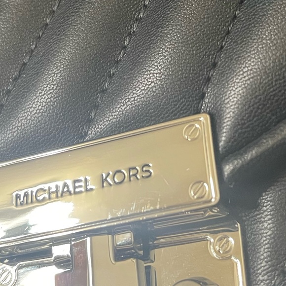 Michael Kors Rose Quilted Backpack with silver hardware - Picture 2 of 4